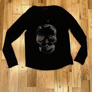 Zadig & Voltaire black camo skull long sleeve